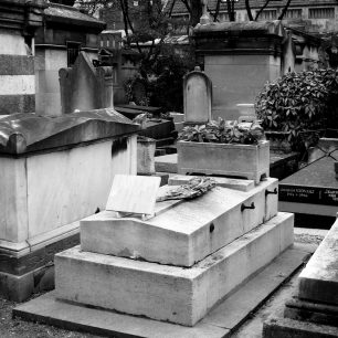 grób Michała Spisaka na cmentarzu Montmartre w Paryżu (fot. Alicja Natkaniec - luty 2008)
